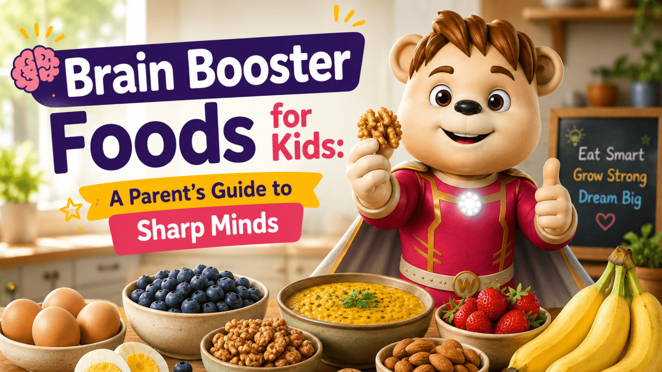 15 Best Brain Booster Foods For Kids Focus & Memory